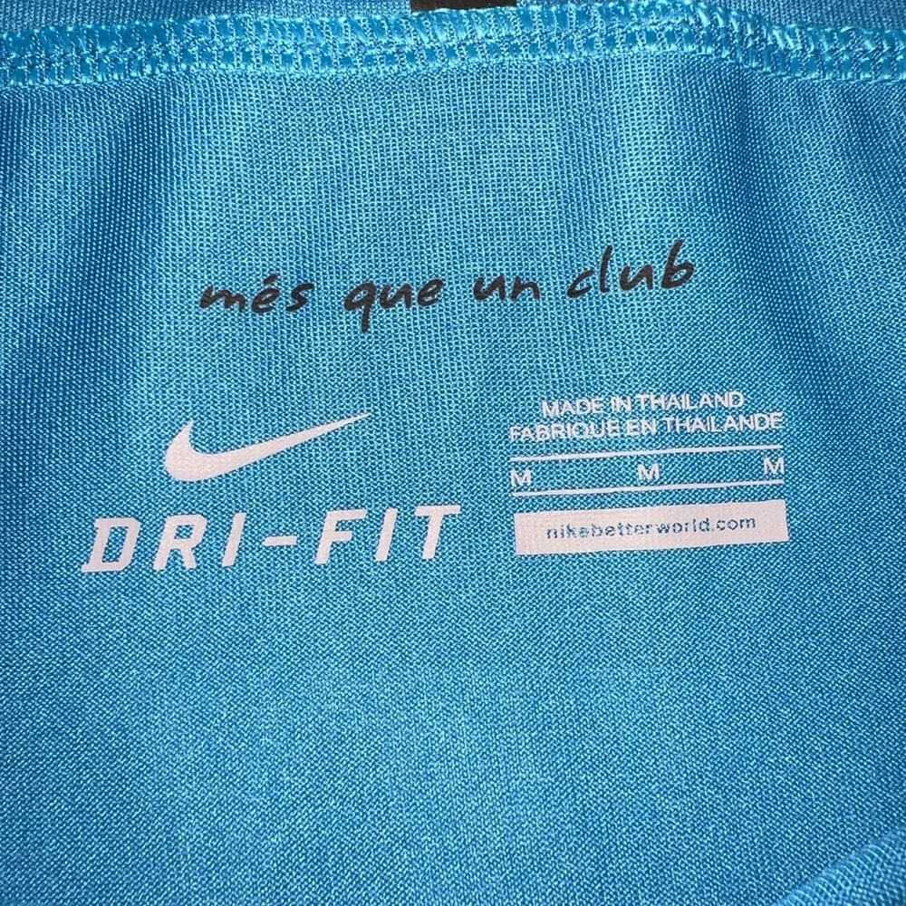 NWT Nike FC Barcelona 2015-16 Third Jersey Men's M Blue #11 Qatar Airways Futbol